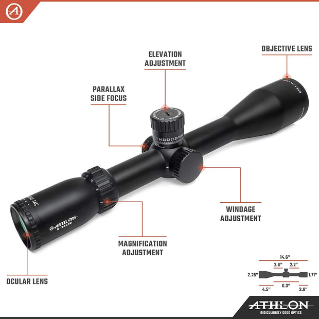 Athlon Optics Midas TAC 6-24x50 First Focal Plane Riflescope 213076