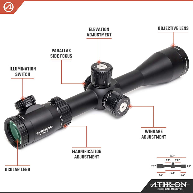 Athlon Optics Argos BTR GEN2 6-24X50 Riflescope APMR FFP IR MIL 214063
