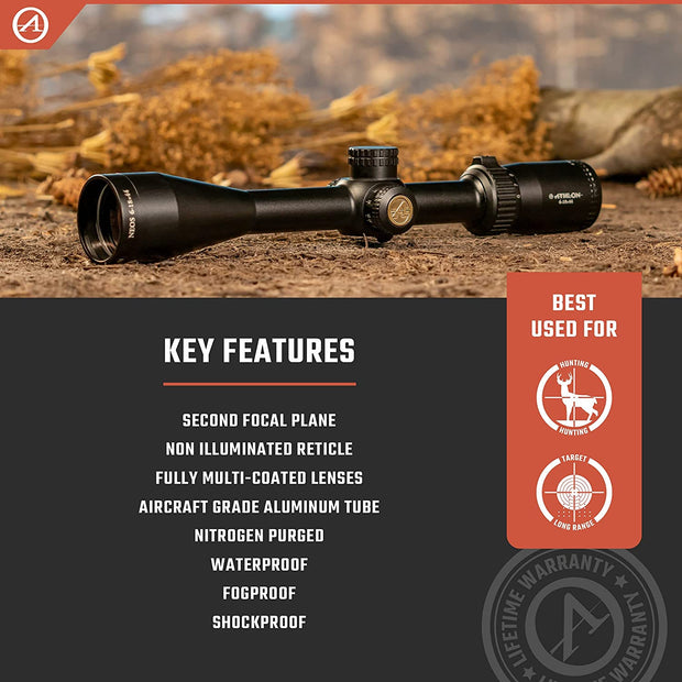 Athlon Optics Neos 6-18x44 Second Focal Plane Riflescope CENTER X 216012